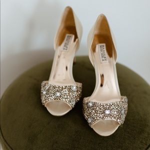 Badgley Mischka heels d'orsay maria wedding formal
